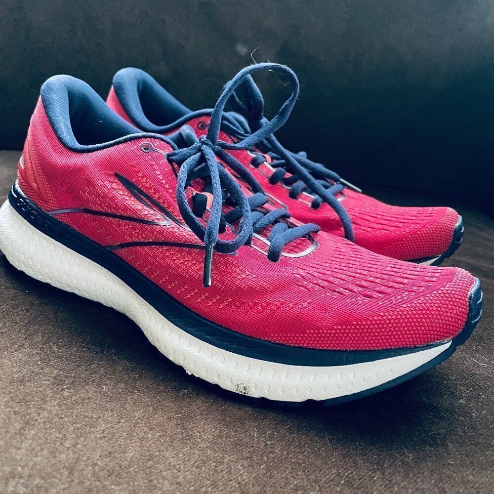 Brooks Glycerin 19 Womens 10.5 US 42.5 Shoes Red Navy Blue Running 8.5 UK